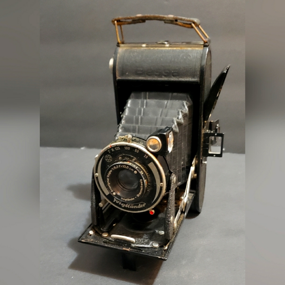 Vintage camera and case